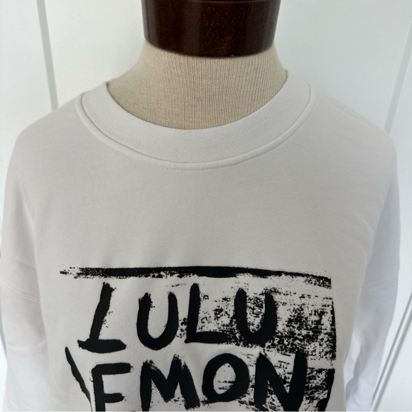 Lululemon X Ed Curtis Sweatshirt White Perfectly Oversized Crewneck Collab Large - Picture 6 of 10